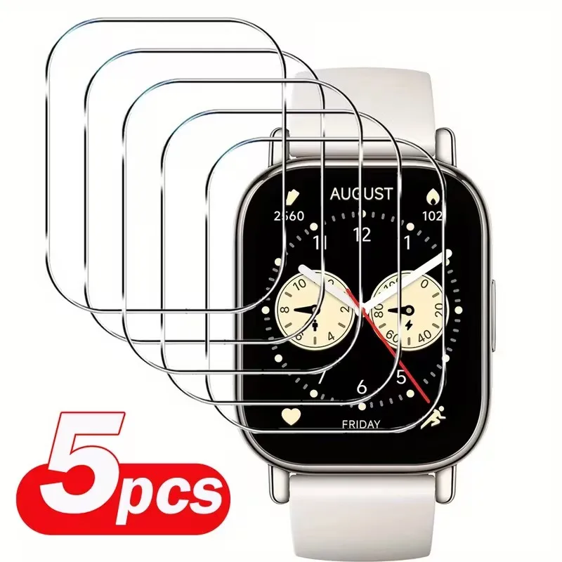 Xiaomi Redmi Watch 5 Active/Lite 액세서리 용 1-5Pcs 강화 유리 보호 장치 Redmi Watch 4 용 화면 보호기