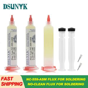 Nc-559-asm 플럭스 Bga 볼, 납땜용 액상 솔더, 납땜용 주사기 솔더 페이스트 10ml 플럭스, 세척 불필요 납땜 도구