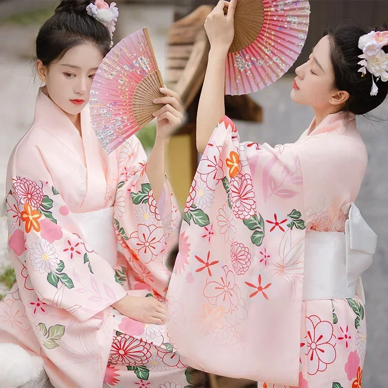 일본 전통 기모노 여성 정장 원피스, 일본 유카타 사진, 원피스 파티 원피스 코스프레 옷, 2025