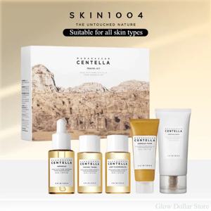 스킨1004 마다가스카르 센텔라 트래블 키트, 토너, 앰플, 수딩 크림, 클렌징 오일, 앰플 폼, 베이직 스킨케어 미니 5종