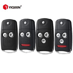 YIQIXIN For Honda Acura Civic Accord Jazz CRV HRV 2009 2010 2011 2012 2013 2014 수정된 플립 자동차 키 쉘 케이스 2/3/4 버튼