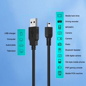 0.8M USB 케이블 2.0A 남성-미니 B 5핀 5P T 포트 미니USB (MP3, MP4, 카메라, 휴대폰, 하드디스크, 컴퓨터용)