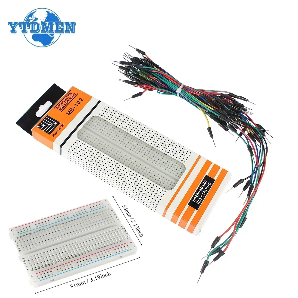 MB-102 브레드보드 400 830 포인트 솔더리스 PCB 빵 보드 점퍼 와이어 케이블 프로토타입 보드 DIY for Arduino Kit