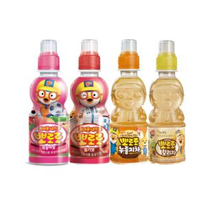 팔도 뽀로로 음료수 보리차 누룽지차 복숭아 딸기 220ml 235ml 각6개 24개입