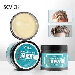 세비치 헤어 스타일링 왁스 패션 헤어스타일 마무리 내추럴 매트 플러피 강력 고정 헤어 포마드 전문가용 남성 헤어 클레이