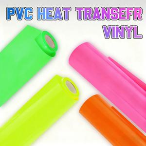 PVC 형광 HTV 롤 30cm×90cm DIY 열 프레스 필름 의류/티셔츠/모자/공예용, 생생하고 쉽게 자를 수 있음