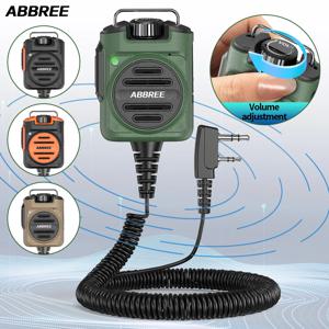 ABBREE AR-158 충전식 마이크 스피커 마이크 조절 가능한 볼륨 Baofeng UV-5R 미니 UV-21 PRO UV-32 햄 라디오와 호환 가능