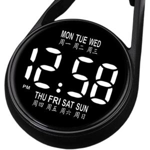 디지털 포켓 시계 LED 방수 전자 벽시계 LED 전자 야광 방수 디지털 열쇠고리 포켓 시계