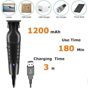 Kemei KM-2299 USB 고속 충전 클리퍼 이발기 1200MA 충전식 무선 헤어 트리머 Kemei 전기 헤어 클리퍼