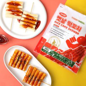 지브로와 추억의 간식 옛날 시장 양념 떡꼬치 75g * 4개 X 3팩