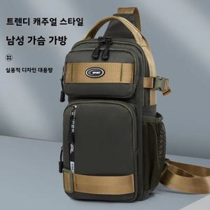 남성용 캐주얼 옥스포드 천 백팩 대용량 크로스바디 백 방수 싱글 숄더백 다기능 체스트 백