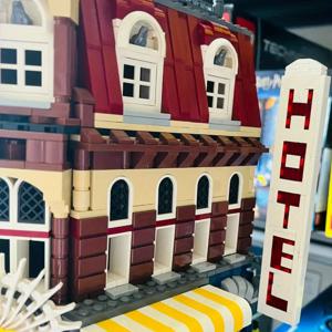 크리에이티브 엑스퍼트 뱅크 카페 코너 MOC 빌딩 블록 도시 모델 브릭스 디너 서점 조립 세트 스트리트 뷰 장난감 선물 장식