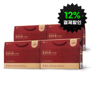 (12%결제할인)종근당건강 홍삼 녹용 프리미엄 선물세트 30포 3+1세트 (총 4세트)