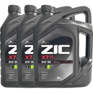 지크 X7 LS 5W30 6L 3개 ZIC C2/C3 엔진오일 SK엔무브