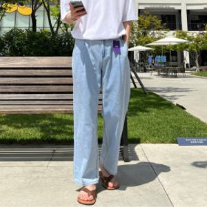 유아굿 -5도 쿨링 와이드 데님 여름청바지