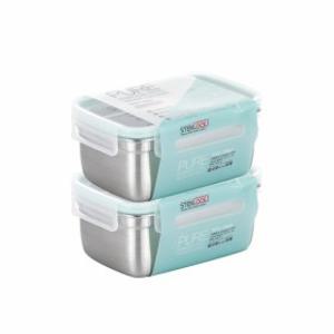 스텐락 국산 스텐밀폐용기 퓨어 직사각 6호 1000ml 2P세트 스텐락 한정수량 파격할인 행사중 무료배송