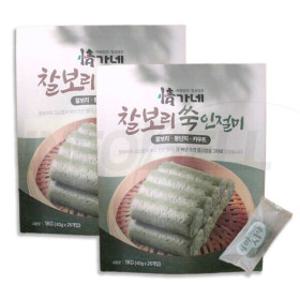 정가네 찰보리 쑥 인절미 돼지감자 카무트 간편 식사대용 건강 영양 간식 콩고물 떡  50개+콩고물 한팩