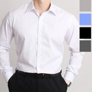 슬림 머슬핏 구김적은 남성 긴팔 클래식 와이셔츠 모음 맞춤 자수 스판 셔츠(6col) 2장당 고급양말 1 사은품