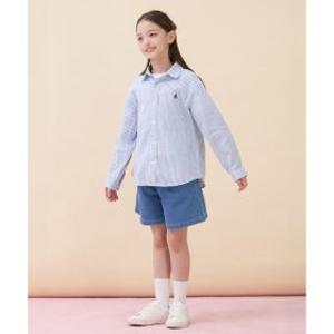 빈폴 BEANPOLE 키즈 린넨폴리 혼방 스트라이프 셔츠 - 블루 (BI6364U02P) BI6364U02P 312402