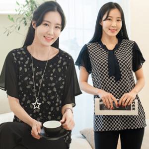 반팔블라우스 빅사이즈블라우스 빅사이즈쉬폰