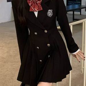 스쿨 영국교복 자켓원피스 졸사 하이틴 졸업사진컨셉