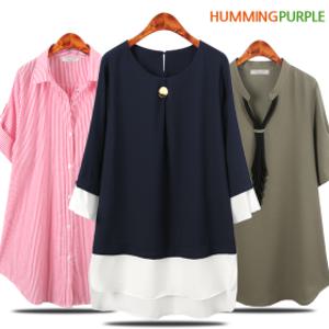 미시/마담/블라우스 셔츠/남방 빅사이즈 신상 중년 여자 엄마 옷 체형커버 4XL 레이스 쉬폰 프릴 여성의류