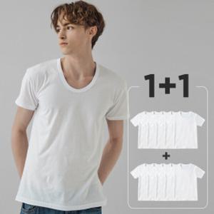 BYC 본사 알뜰 구매 백색 5매입 반팔런닝 1+1 총 10매 구성 OEW0002