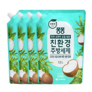 퐁퐁 친환경 주방세제 코코넛 1.2L 4개