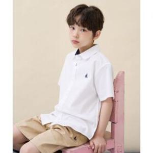 빈폴 BEANPOLE 키즈 Essential 옥스포드 반소매 셔츠 화이트 (BI6365UE11) BI6365UE11 312305