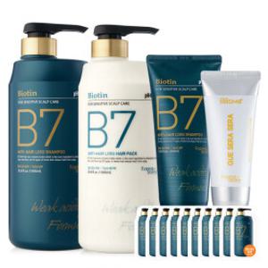 B7 약산성 탈모 샴푸 +탈모 헤어팩 (역대급행사) 1000ml+1000ml+200ml+10매+핸드크림