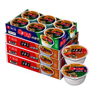 김치사발면18개 + 육개장사발면 6개