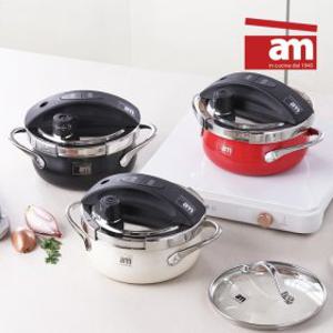(AM)(신세계강남점)백화점 브랜드 이태리 am 통3중 티타늄Ti 스텐 풀인덕션 압력솥 1.6L 2~3인용 밥솥