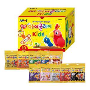 아모스 탱탱아이클레이 키즈 50g 10색 묶음
