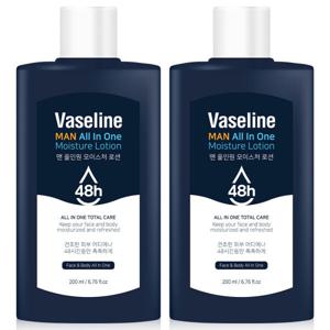 바세린 48h 맨 올인원 남성 로션 200ml 2개 남성화장품 고보습 바디로션