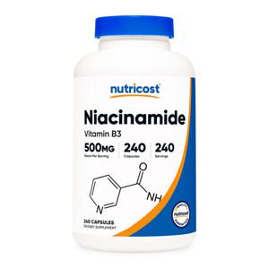 뉴트리코스트 고함량 나이아신아마이드 활성형 비타민B3 영양제 500mg 240캡슐  1개