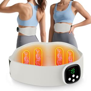 SLIM HEAT 저주파 온열 복부 마사지 벨트 허리 찜질 다이어트 관리기 진동 마사지기