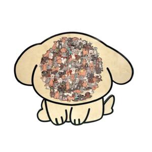 강아지 직소퍼즐 나무퍼즐 우드소재