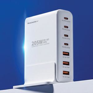 탭앤탭 205W 7포트 GaN 초고속 충전기 PD 애플워치 핸드폰 아이폰 충전 멀티 65W 충전선 증정