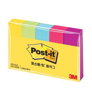3M 포스트잇 플래그 분류용 670-5UC / 포스트잇 접착메모지