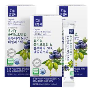 굿헬씨 유기농 올리브오일  블루베리 NFC 데일리스틱 블루베리즙 14포 3박스
