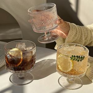 1+1 로멜라 빈티지 엠보 크리스탈 글라스 감성 유리컵