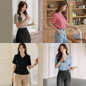 여름신상/빅사이즈/블라우스/니트/결혼식/남방/하객룩/셔츠/티셔츠/체크/쉬폰/오피스룩/빅사이즈블라우스