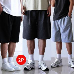 1+1 남자 6부 버뮤다팬츠 M~4XL 헬스 와이드 반바지