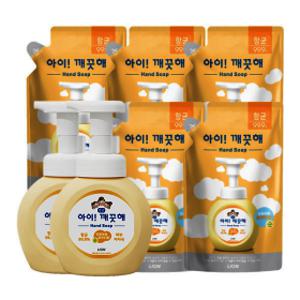 아이깨끗해 핸드워시 순향 본품 용기 250ml 2개+리필 200ml 5개