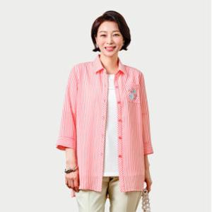 마담엘레강스 럭키 썸머 스트라이프 자켓 K252JK01