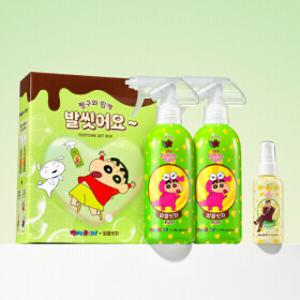 온더바디 발을씻자 코튼 풋샴푸 385ml 짱구에디션 기획(초코민트2개+데오미스트)