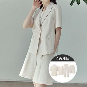 여름쿨셋업4종(반팔자켓+슬리브리스+반바지+긴바지)