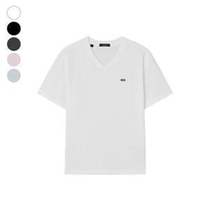 [게스][26SS] 남여공용 레귤러핏 브이넥 사각와펜 반팔티셔츠 NQ2KE405 [정가 39,000원]