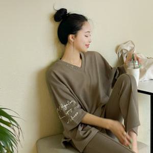 [핑크시슬리] SET/카인드 레터링 부츠컷 트레이닝세트