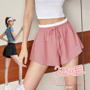 투인원 운동 숏팬츠 레깅스반바지 2장세트